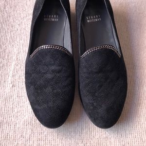 Stuart Weitzman flats with silver chain